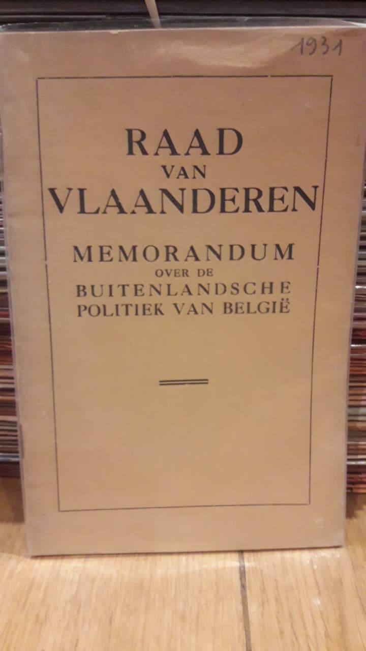 Aktivisme 1931 / Raad van Vlaanderen - Memorandum