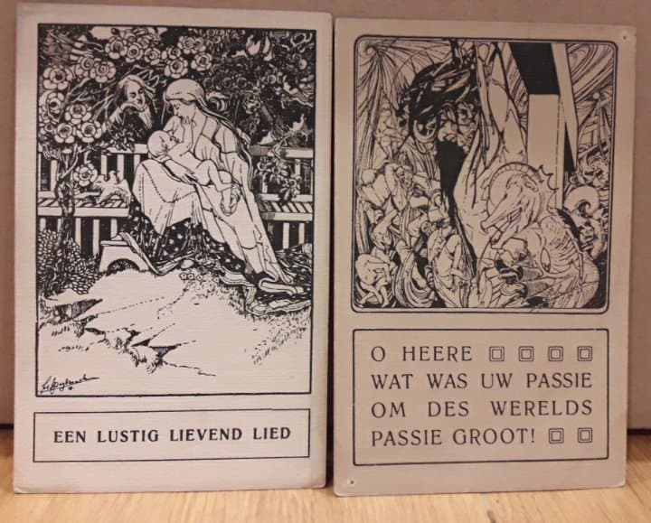 postkaarten Jos Speybrouck -  2 stuks  Vlaamse beweging / LN 35