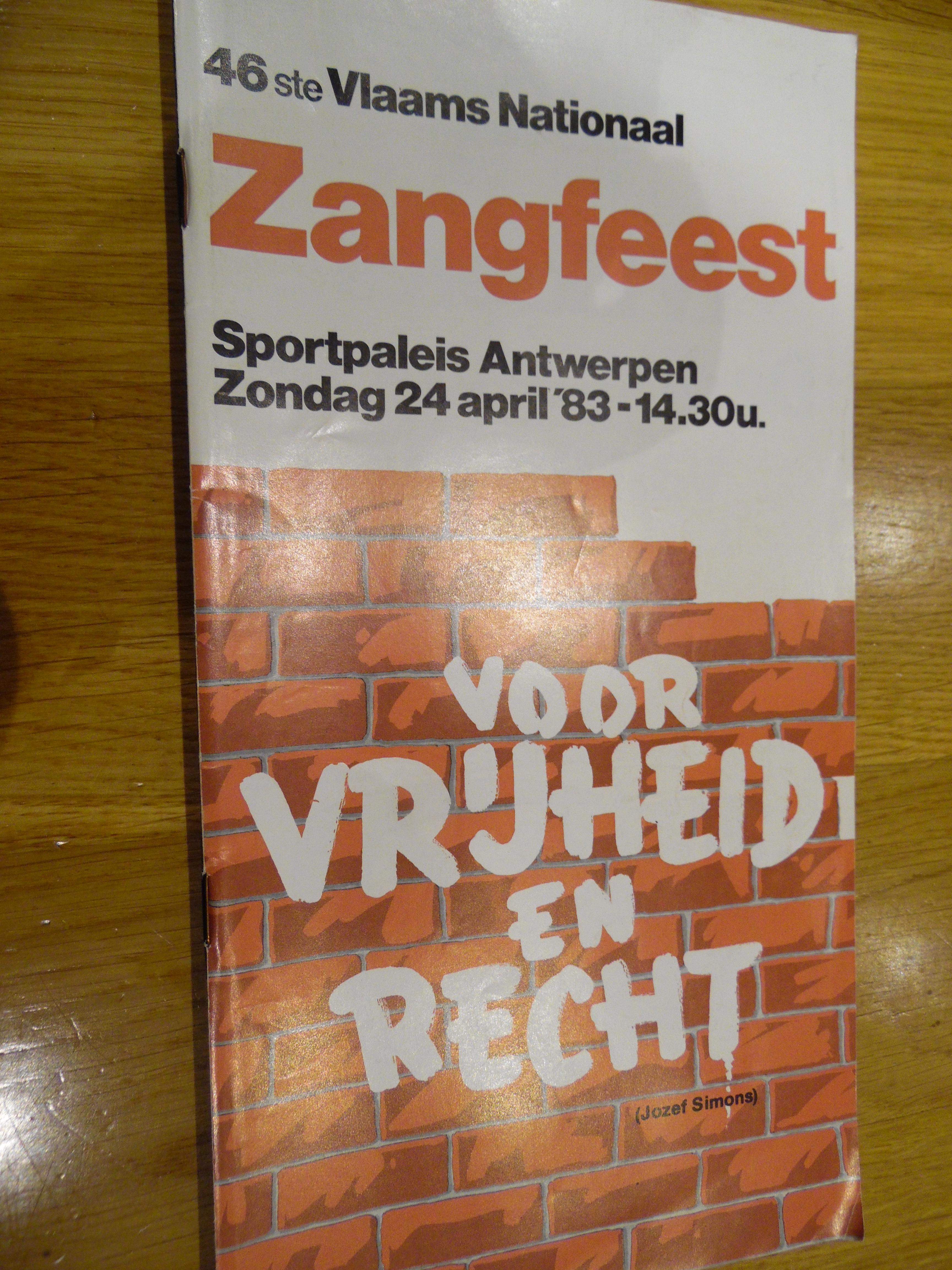 Programma Vlaams Nationaal Zangfeest 1983