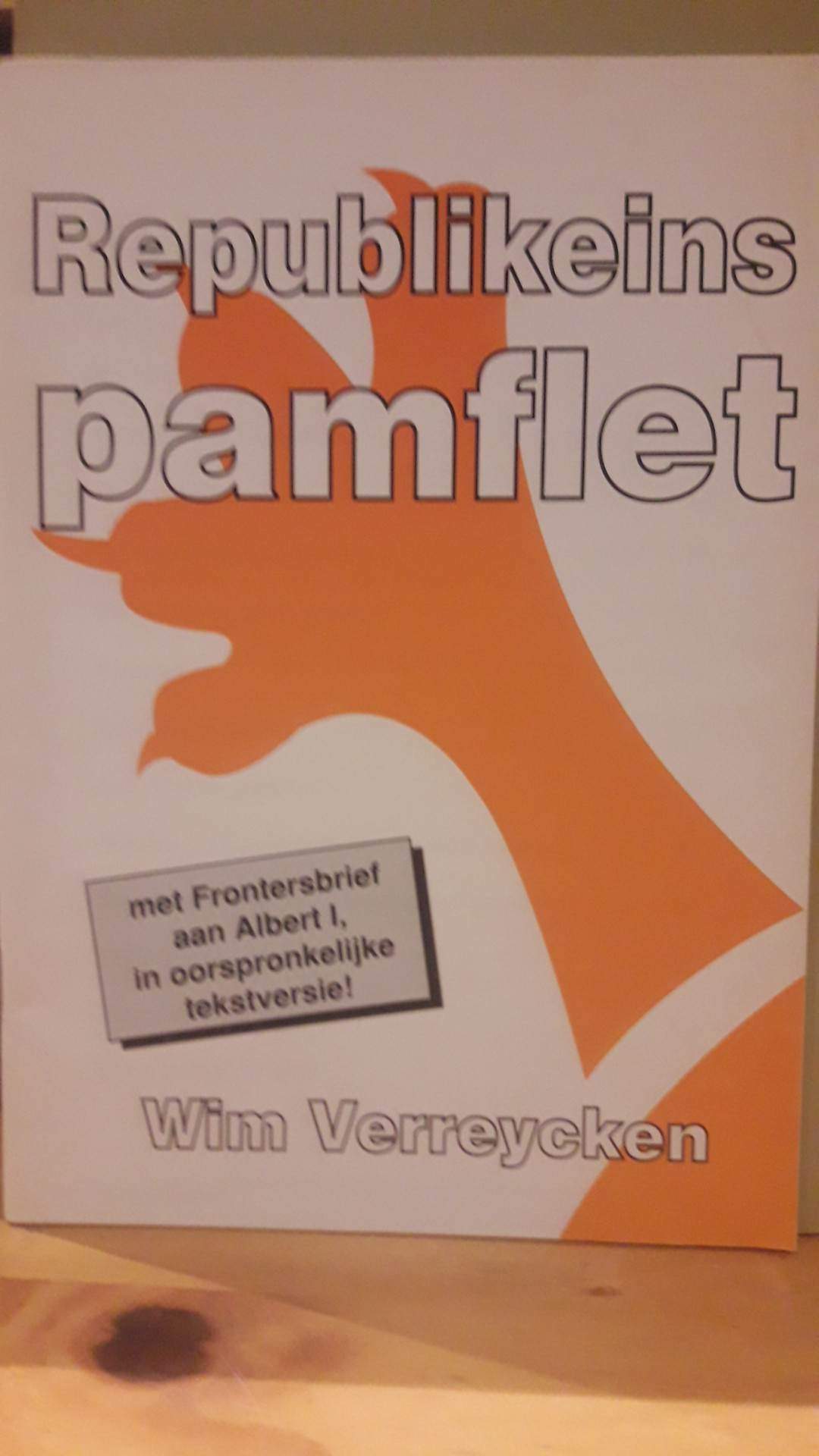 Vlaams Blok brochure - Republikeins pamflet - Wim Verreycken / 27 blz