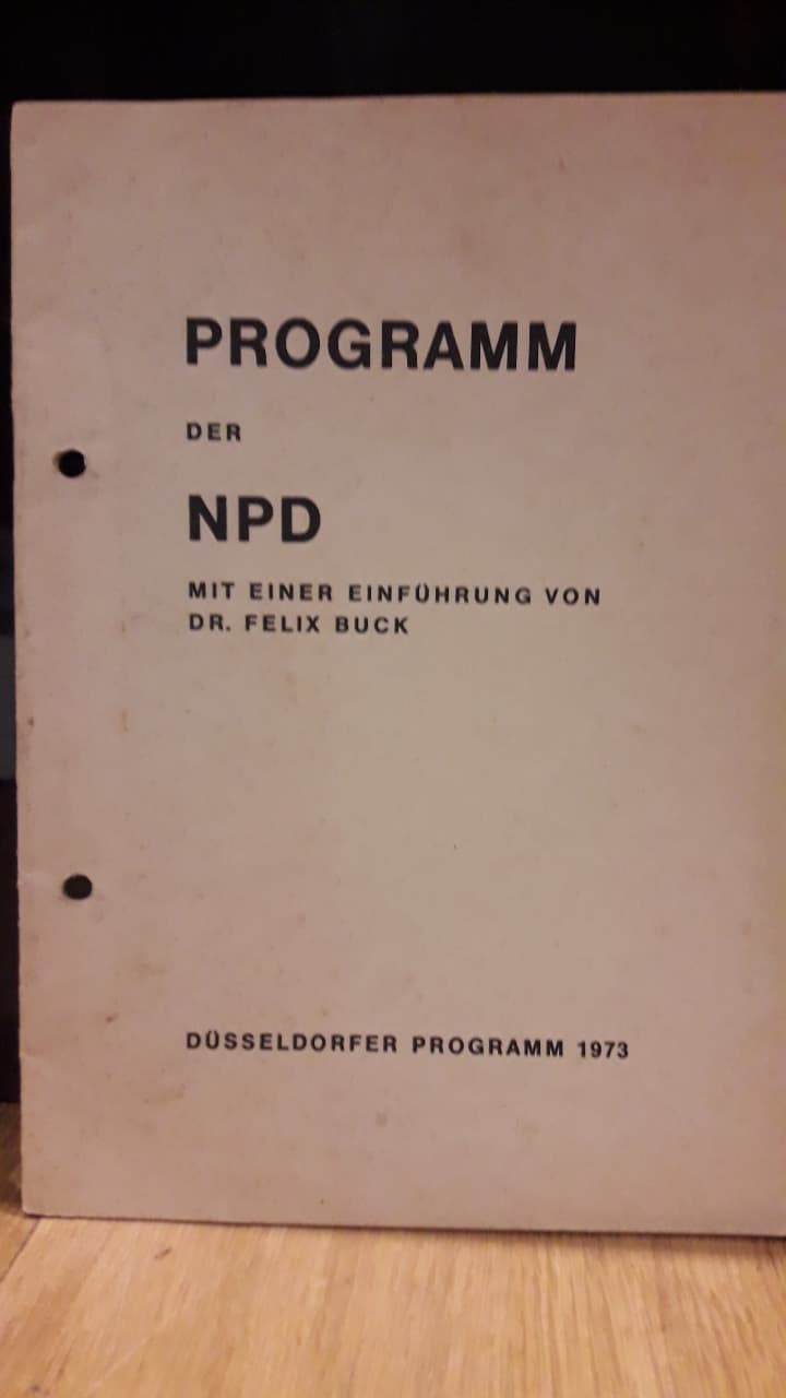 Programm der NPD / Deutschland 1973
