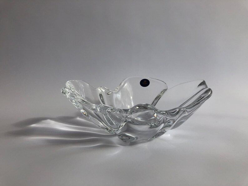 (onder optie) kristallen schaal vrije vorm Royal Copenhagen Crystal