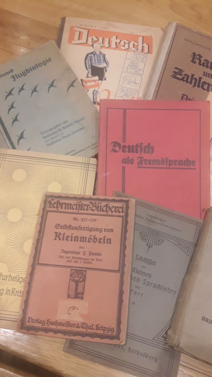 12 duitse schoolboeken 1933-1945 , leerboeken en spraakkunst / derde rijk