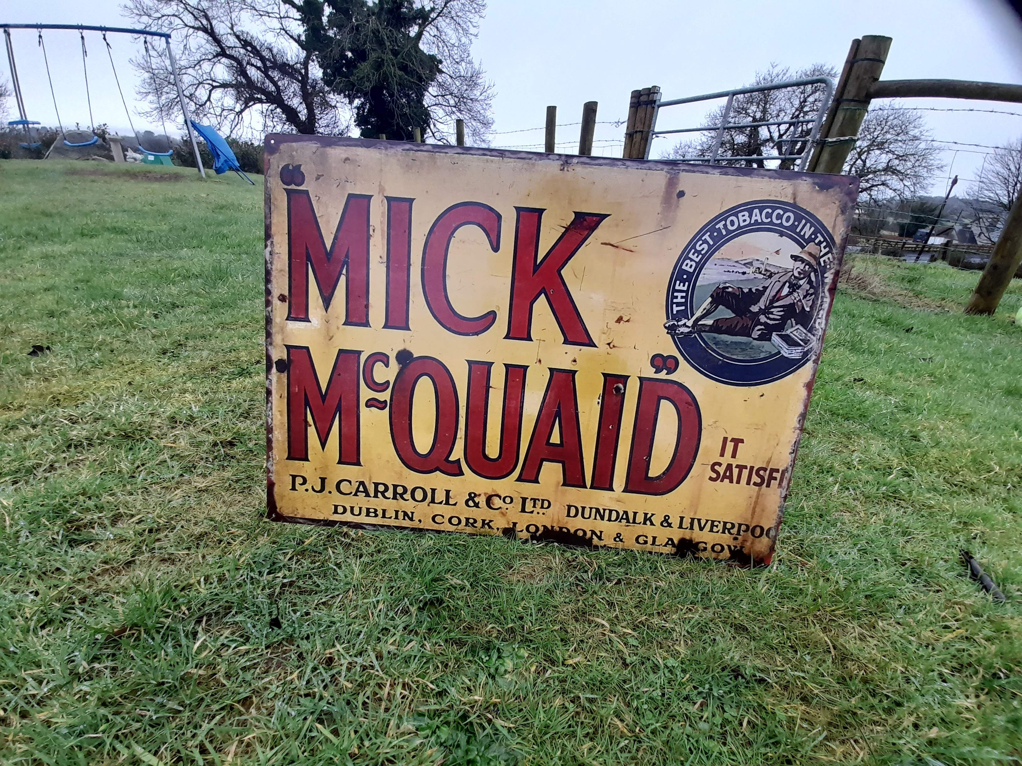 Large Mick McQuaid Tin Sign
