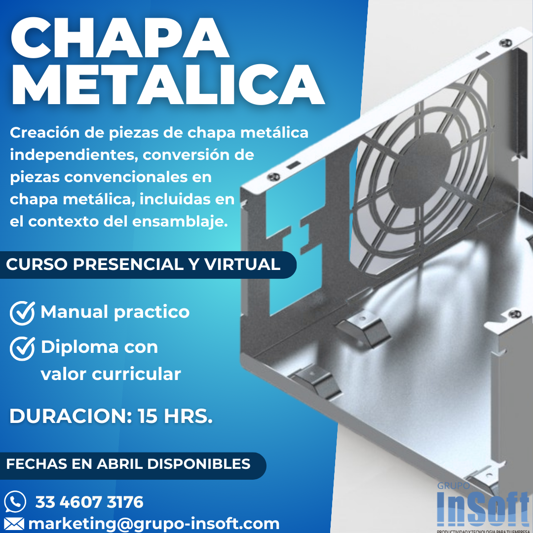 Insof Libon Domina el diseño en chapa metálica con SolidWorks 2025 y Grupo Insof