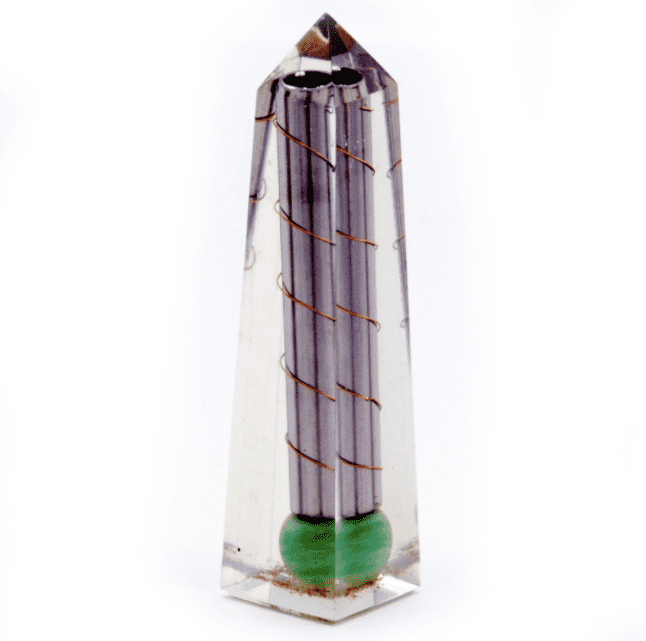 Orgonite Obelisk Power Point Green Aventurine - 110x30 mm