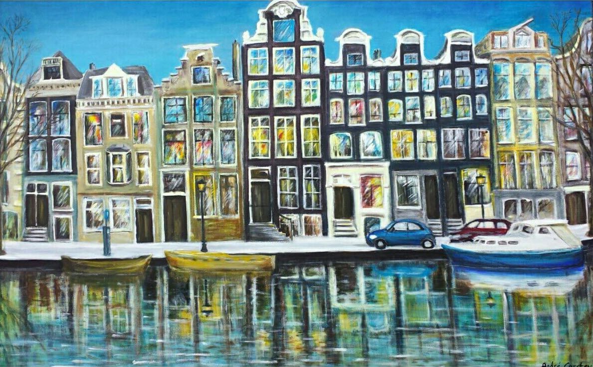 'Amsterdamse grachtenpanden ' (Prinsengracht)