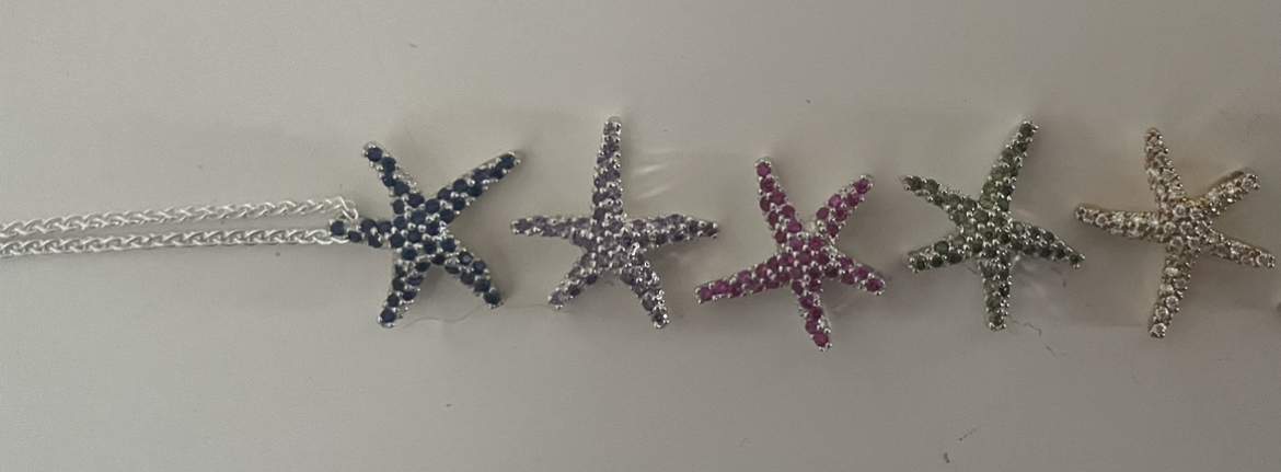 Starfish necklace (Sapphire set)