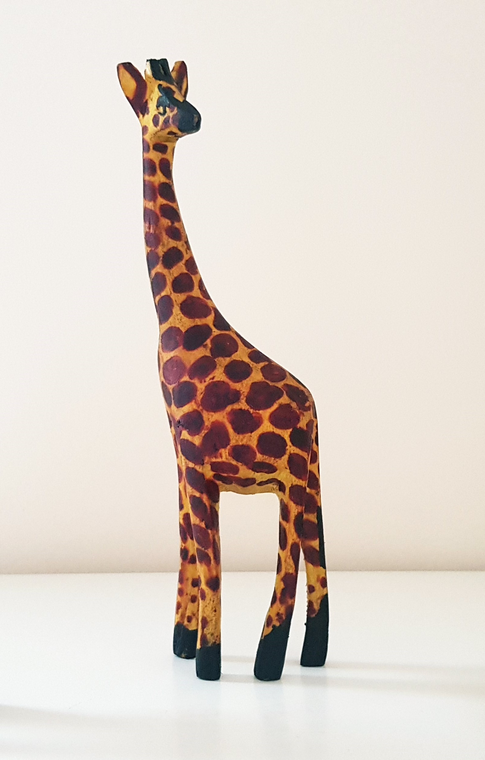 Hand Carved Wood Giraffe (Small)