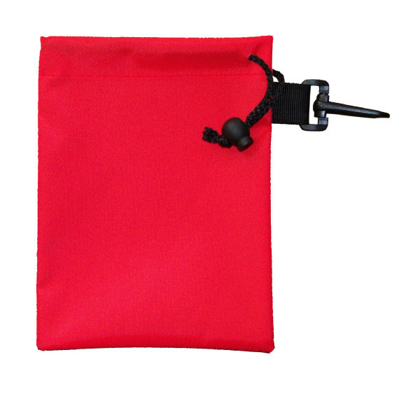 Custom Made Red Polyester Drawstring Bag With 25mm Dog Hook