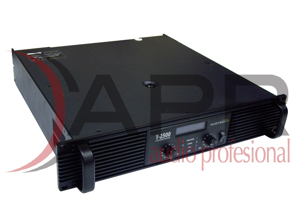 Amplificador clase AB 2200W, modelo T2500, marca AUDYSON