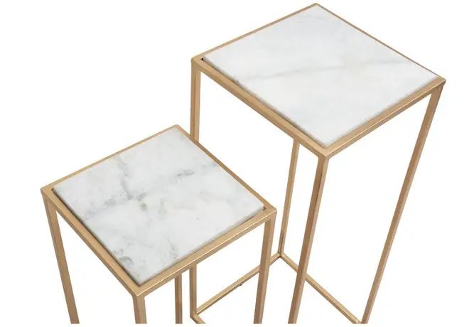 Marble & Gold Nest of Tables