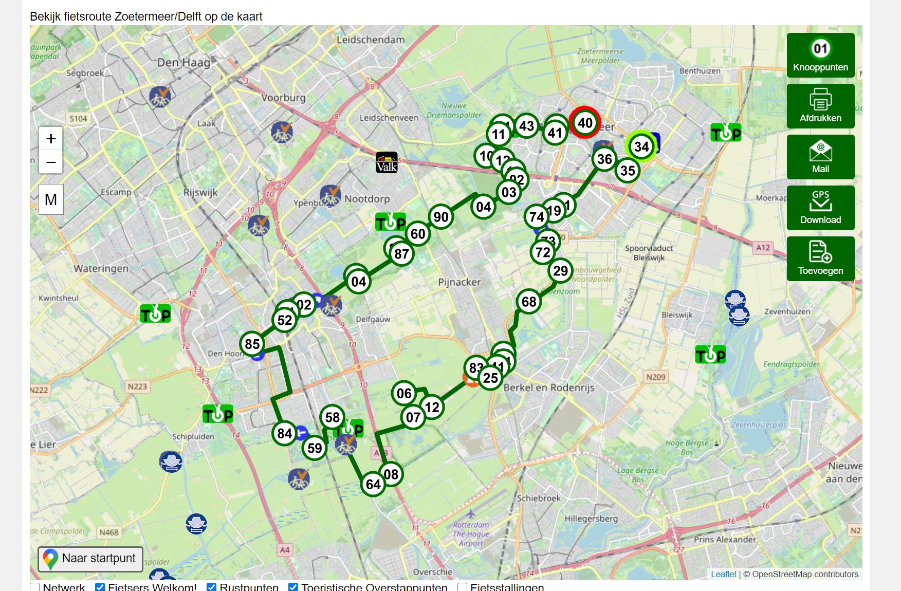 Route Delft