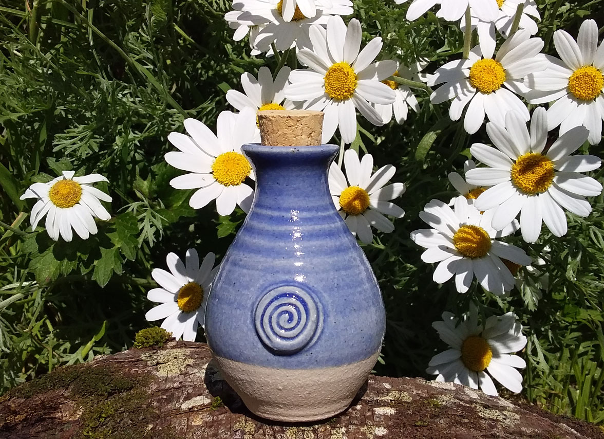 Ceramic Holy Well Water Keepsake Gift-Light Blue