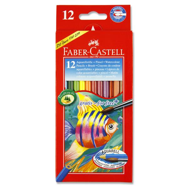 VISUAL ART - Faber Castell Aquarell Box 12 Water Soluble Colour Pencils