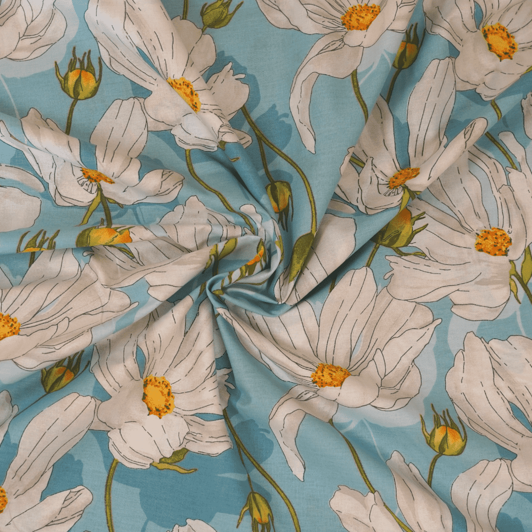 White daisy - poplin