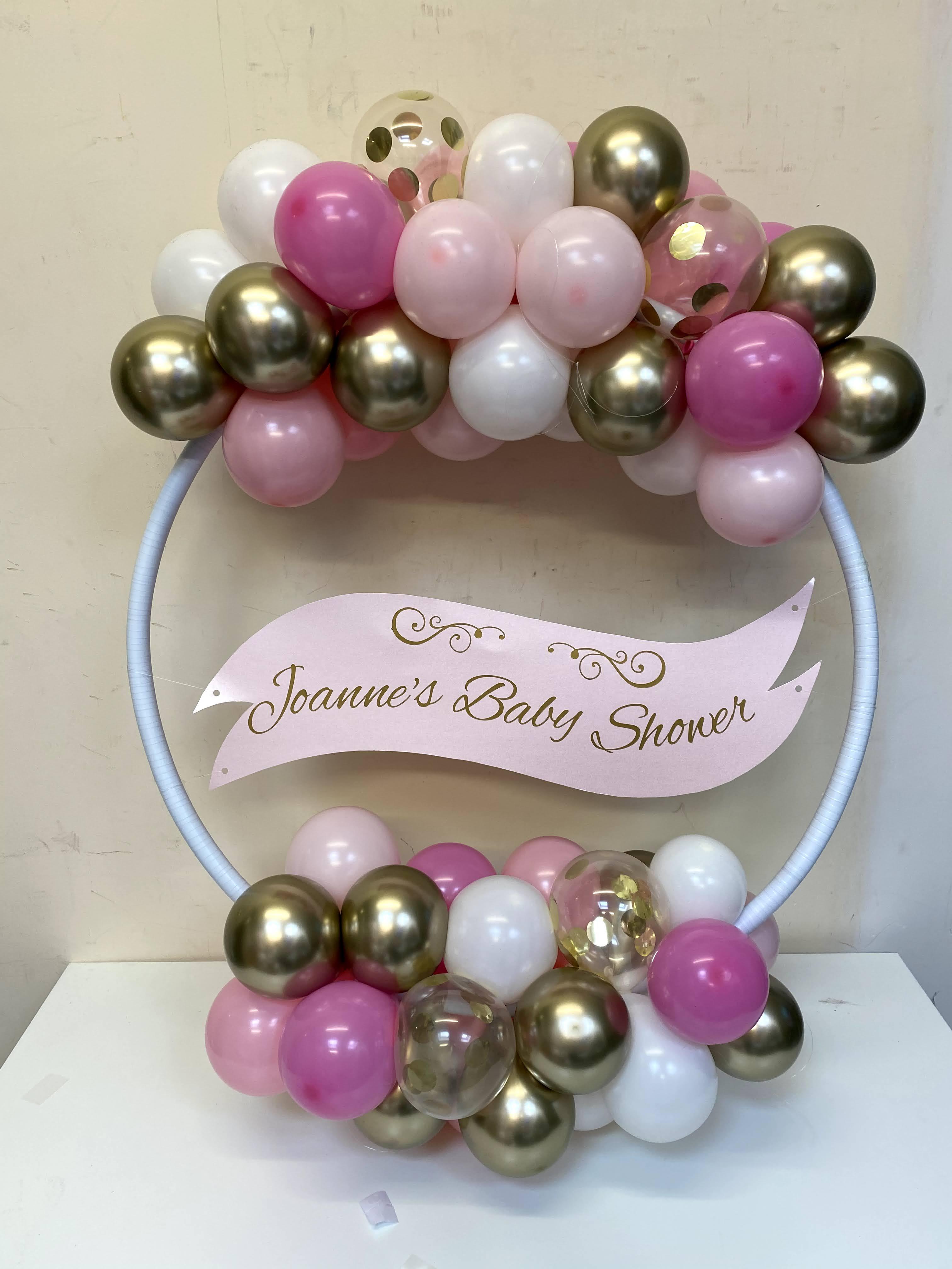 Balloon Hoops are perfect for baby showers and gender reveal parties