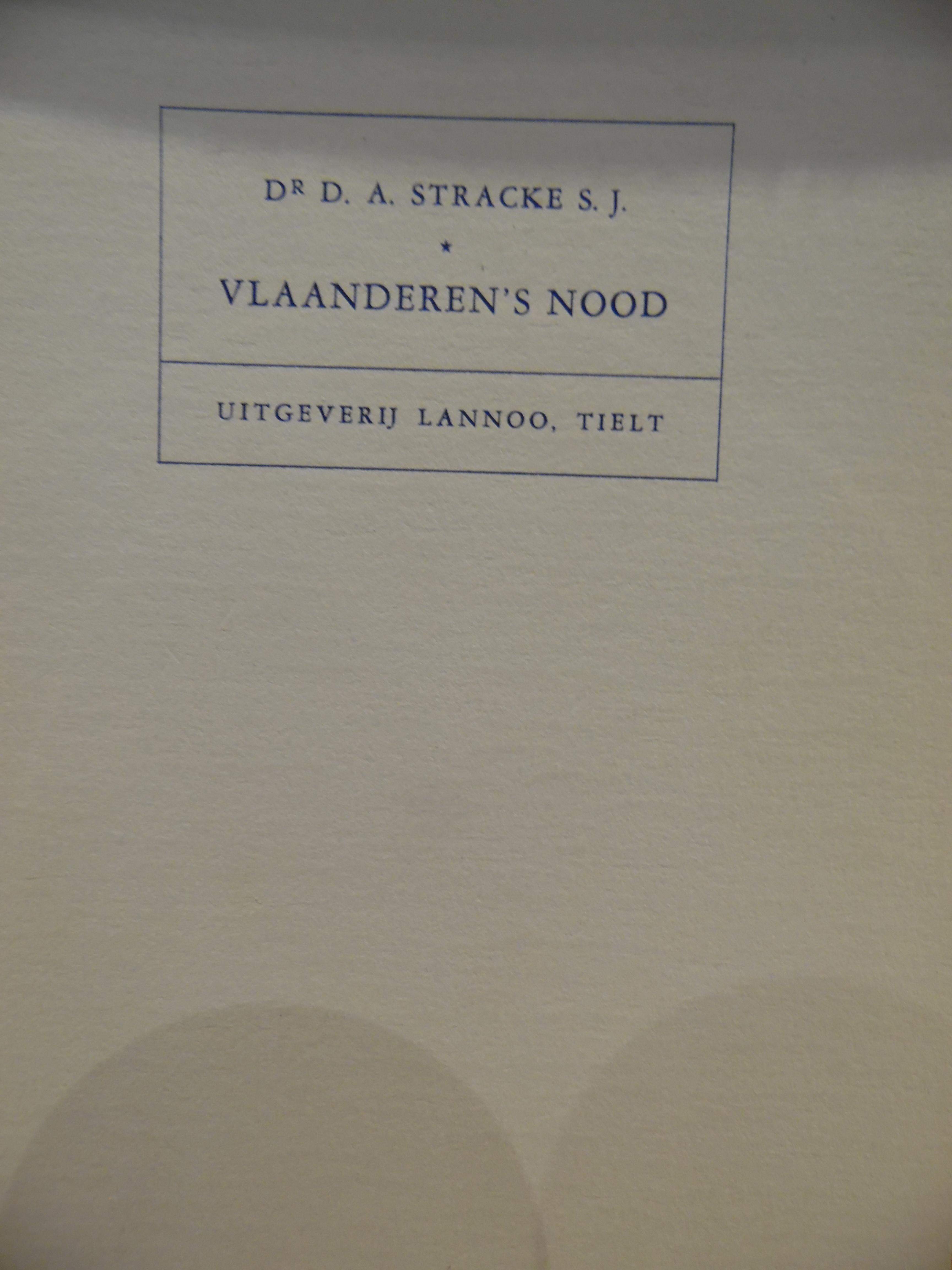 Brochure Pater Stracke - Vlaanderens Nood