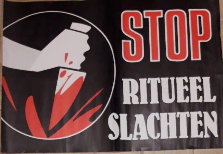 Affiche Vlaams Blok - Stop ritueel slachten / 50 x 70 cm