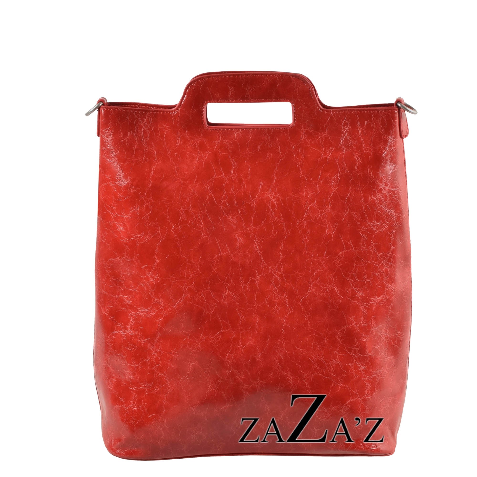Sale Leather Look tas Red zaZa'z