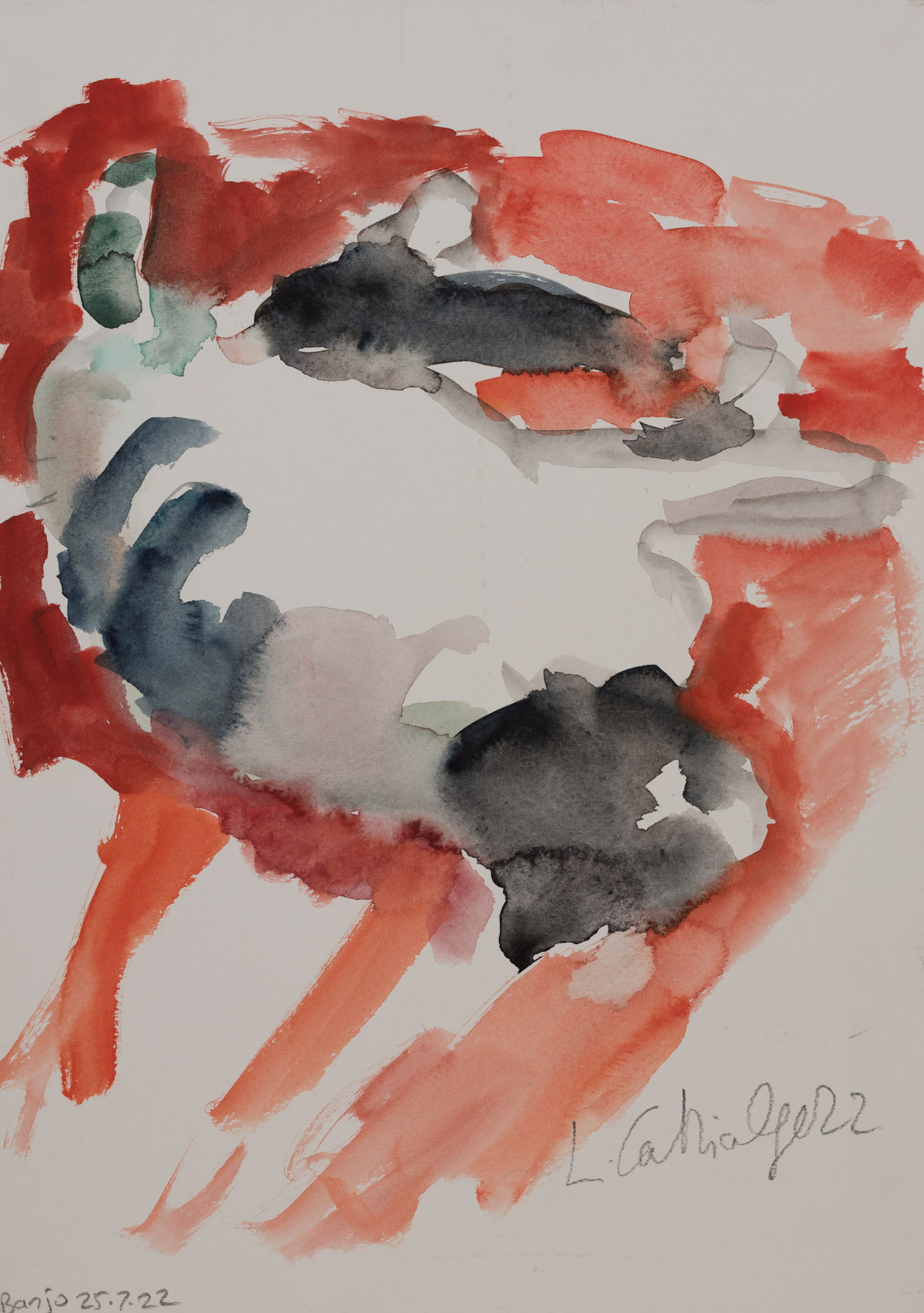 Water Colour: Cat Study (2022-300)