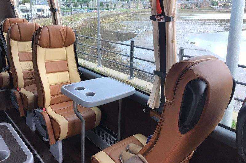 The Interior of the Iveco Compa is similar to airline first class.