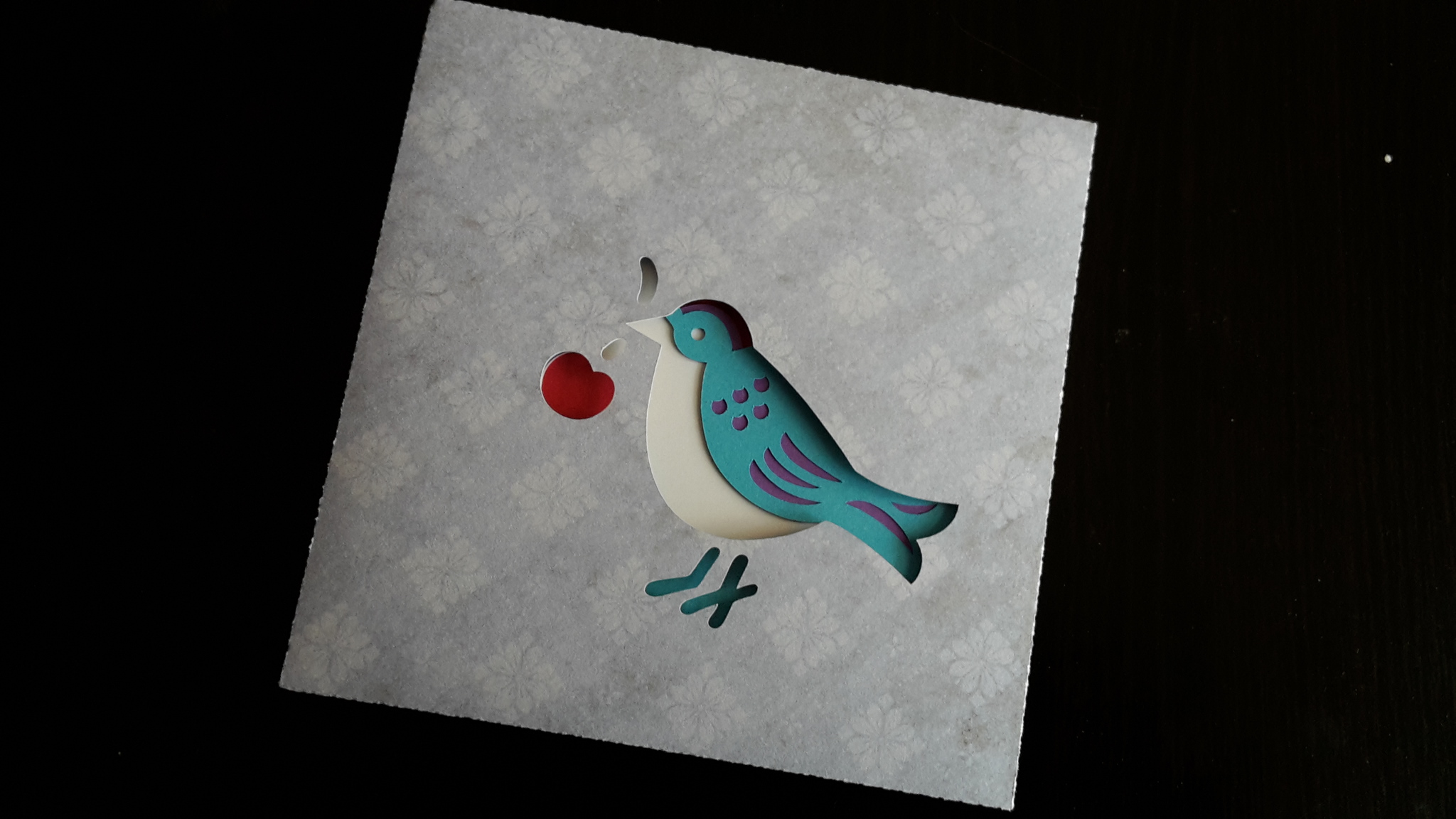 Vogel met appel (zonder tekst)