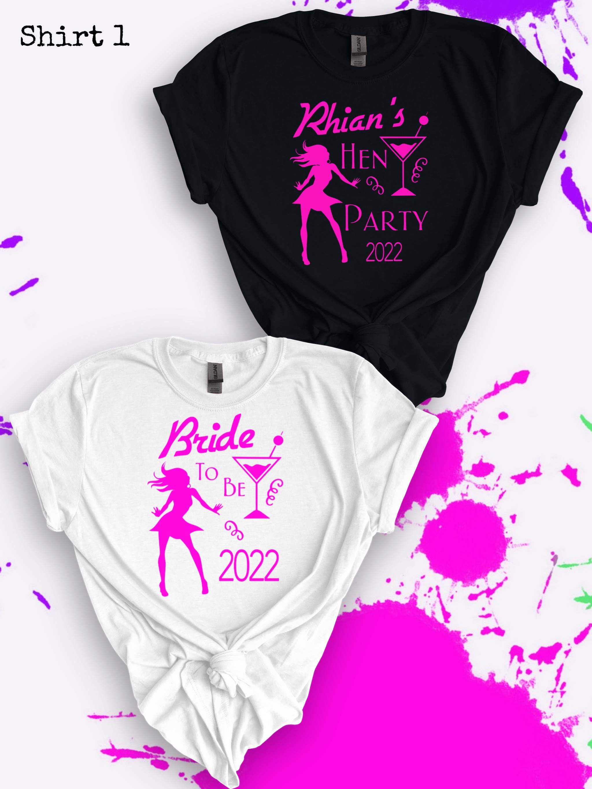 Personalised Retro Hen Party T-Shirt