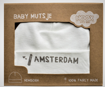 Babymutsje Amsterdam, 100% katoen en fairly made