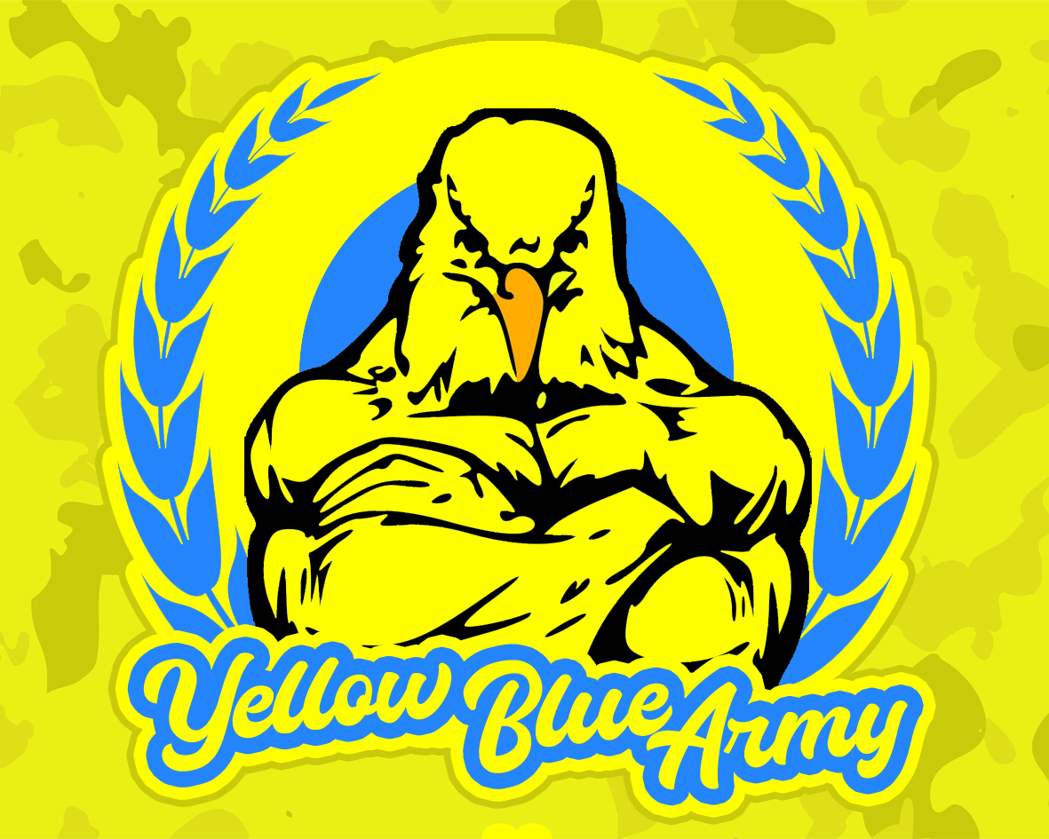 Yellow Blue Army Vlag
