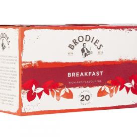 Brodies Melrose Breakfast Tea. Tag and envelope tea bags 86g