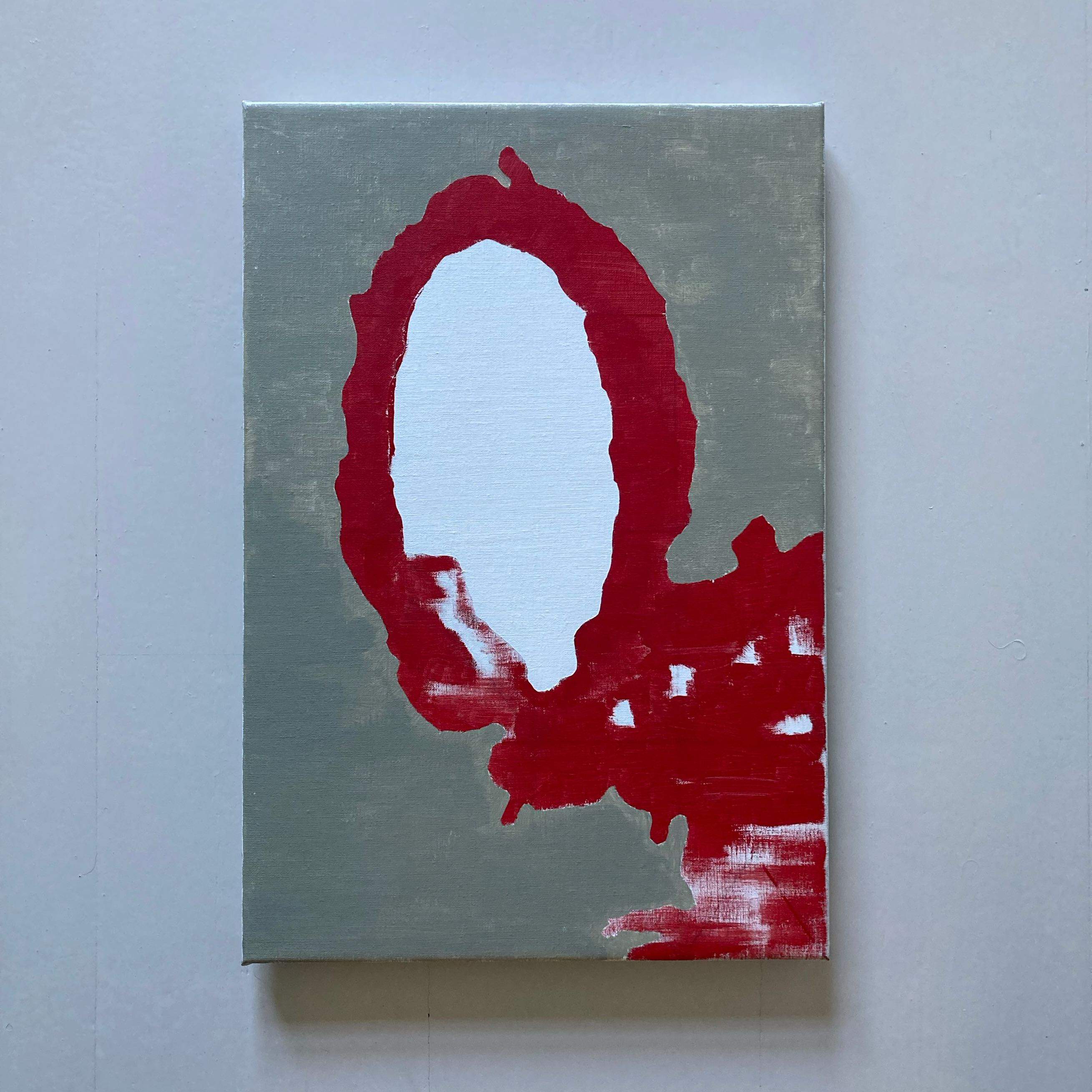 Untitled (mirror), 34 x 50 cm, acrylics on canvas, 2022