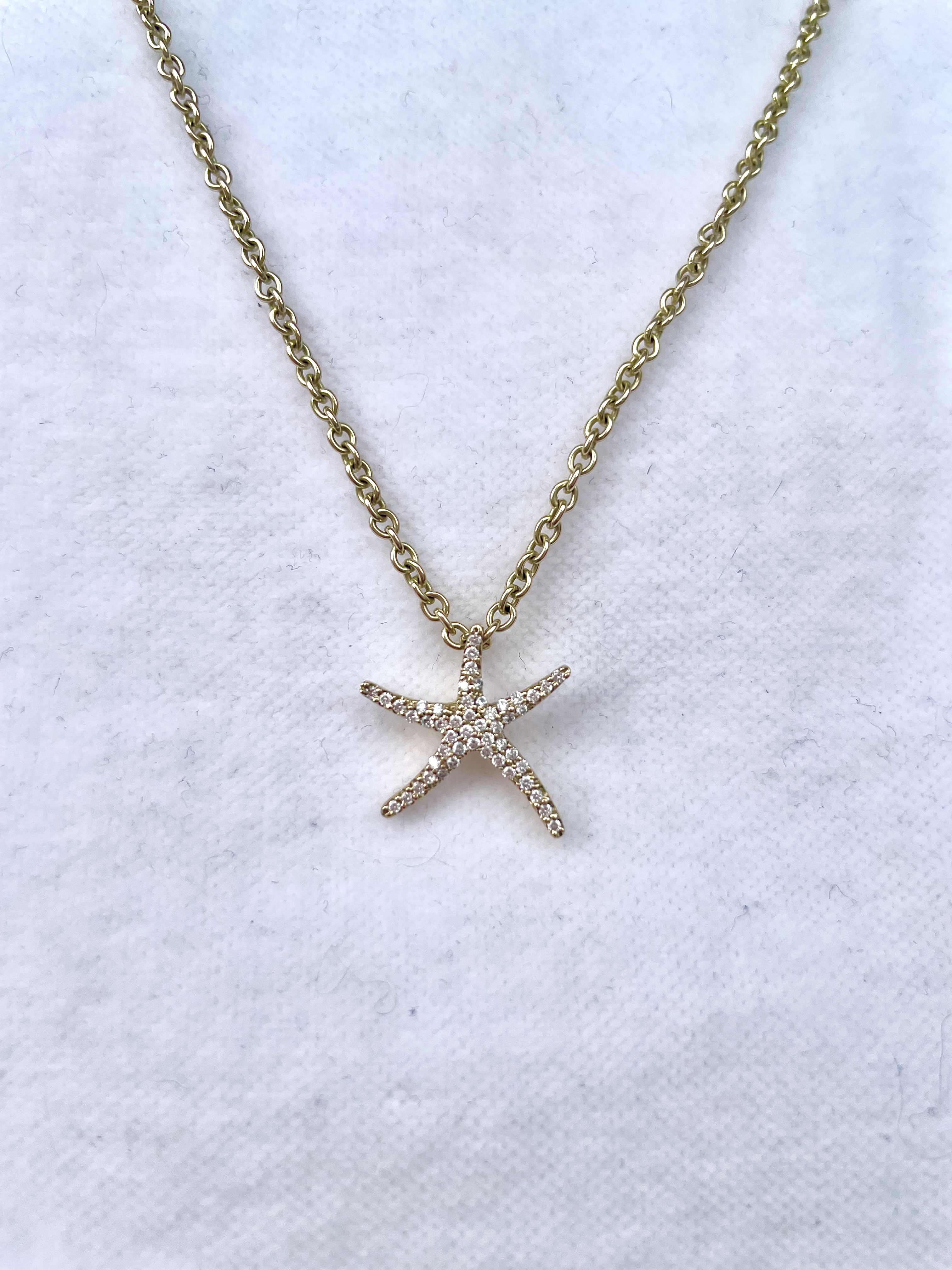Starfish necklace (Diamond set)