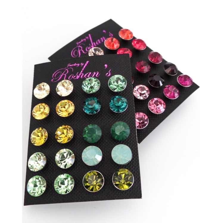 Earrings - SS39 20 Pairs Of Crystal Studs/1