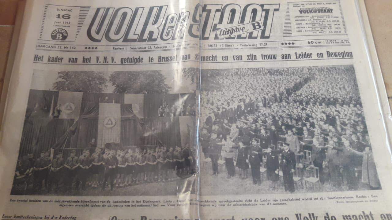 Volk en Staat 16 juni 1942 - VNV  landdag Staf De Clercq in het Dudenpark Brussel