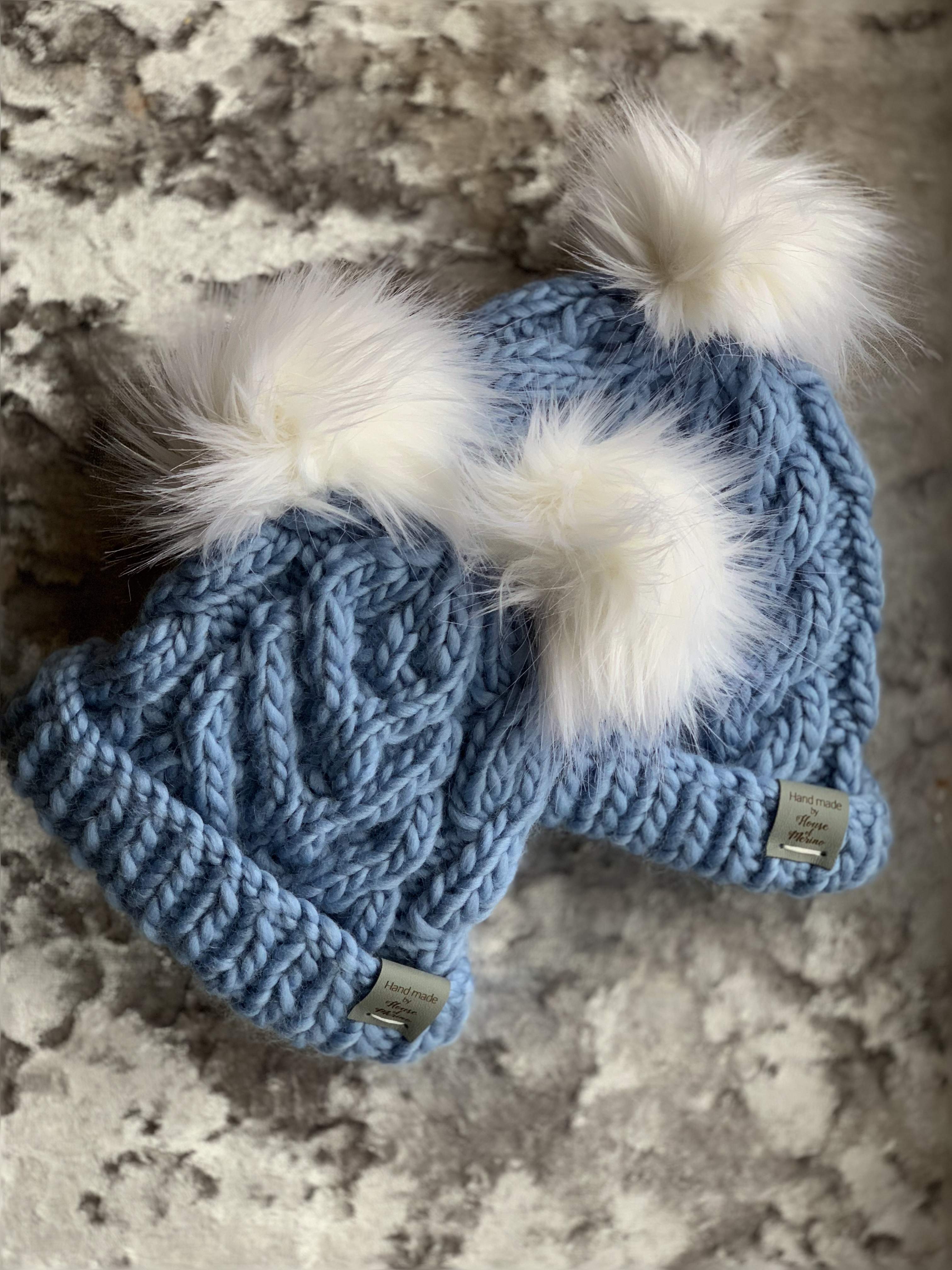 Merino hats - stag stitch