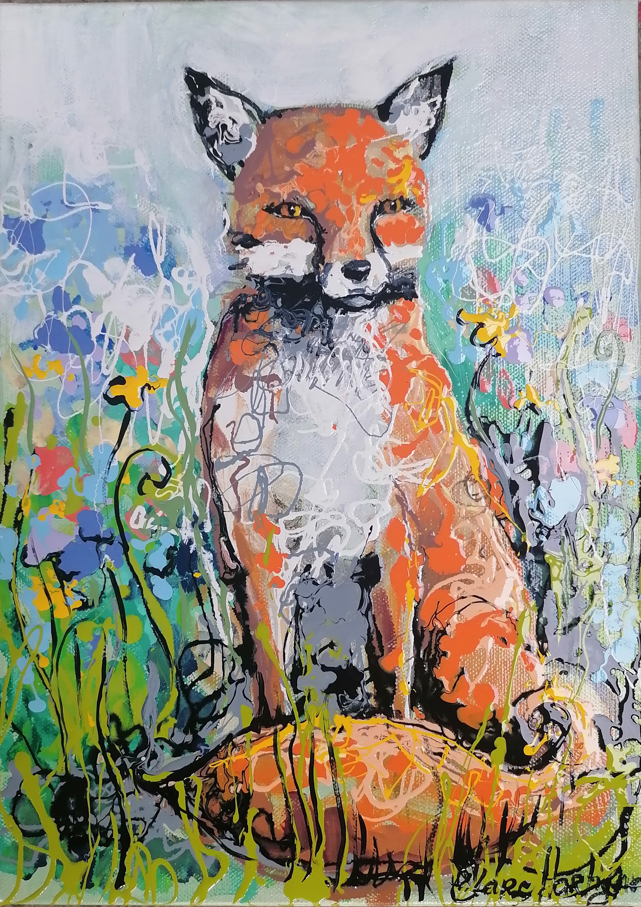 A Fox amounst the Flowers