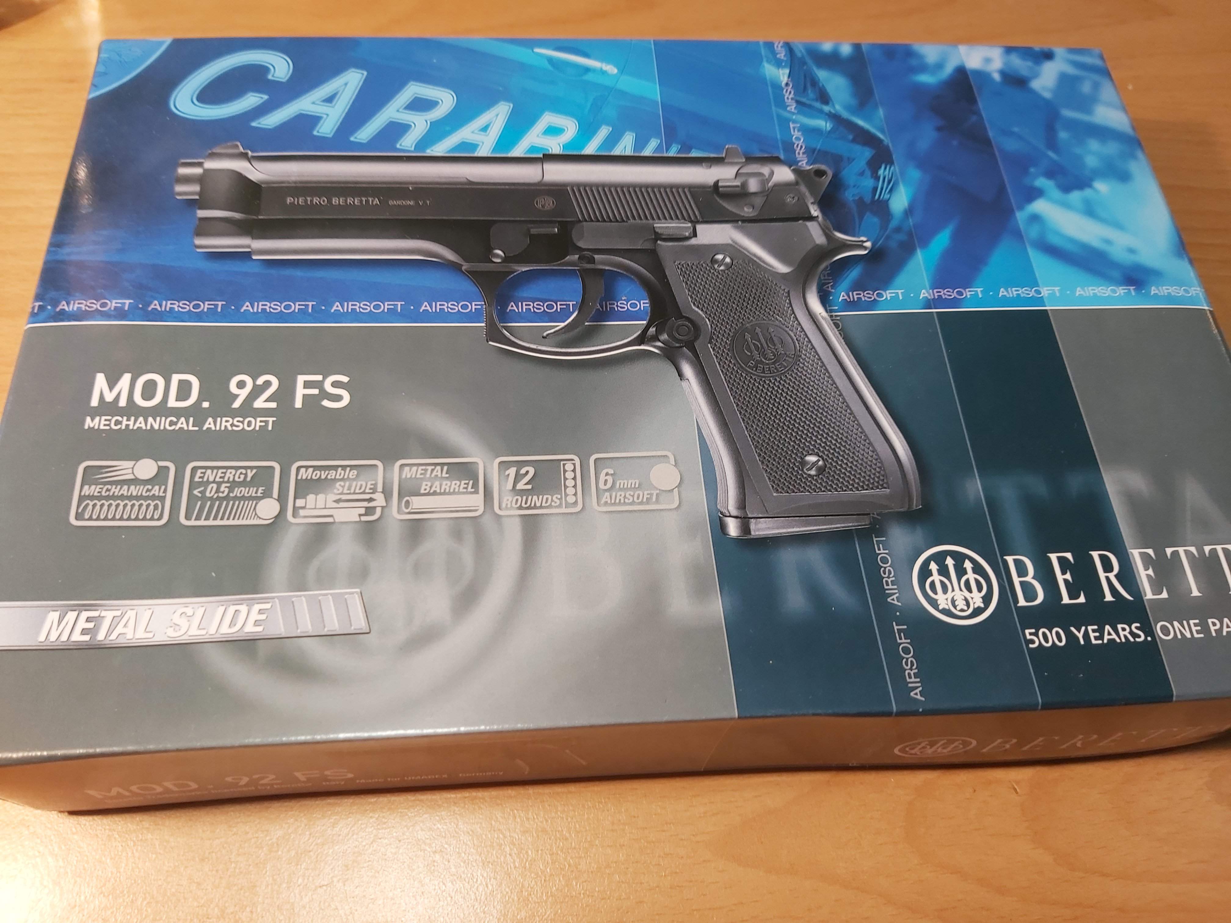 Beretta 92fs, pistool met veer, Prijs 39€