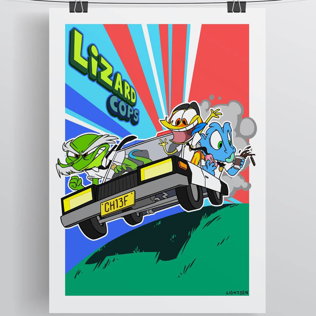 Lizard Cops A4 Poster