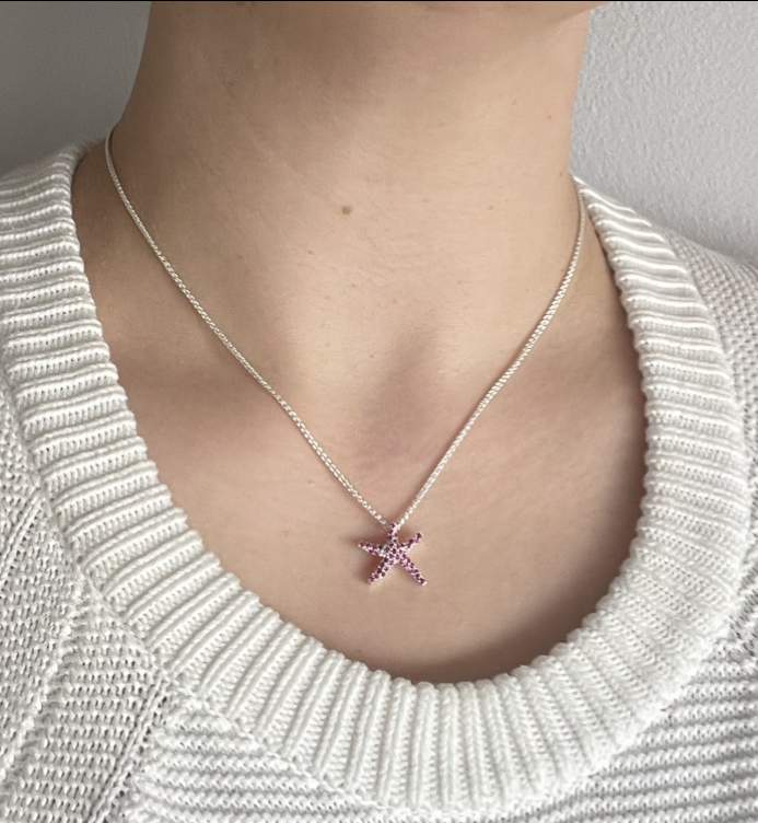 Starfish necklace (Ruby set)