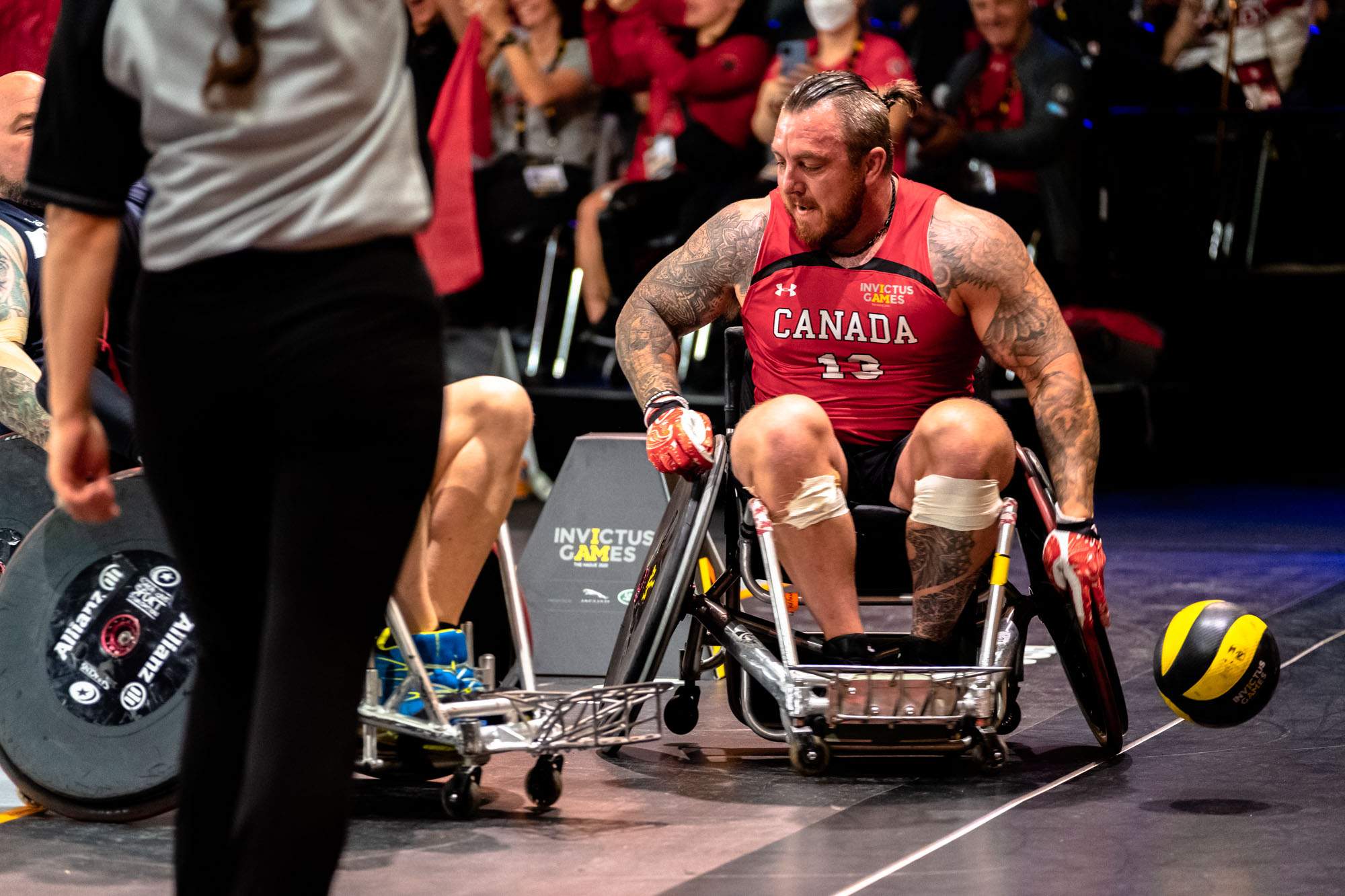 Wheelchair basketball match UK-Cananda. Invictus Games 2022.