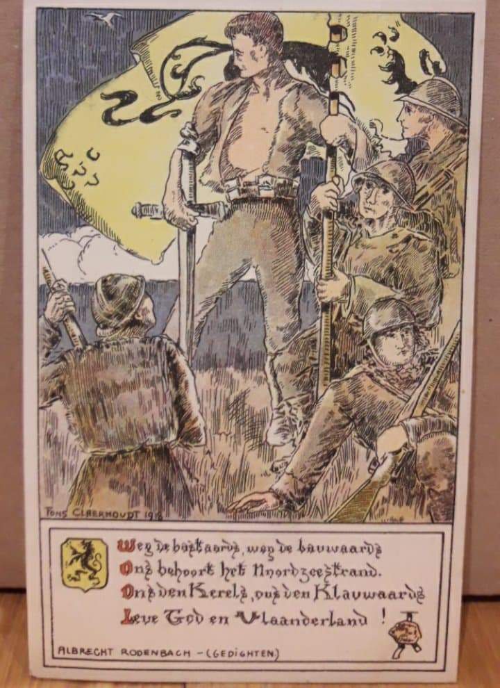 Propagandapostkaart Vlaanderen 1917 Ijzerfront / LN 59