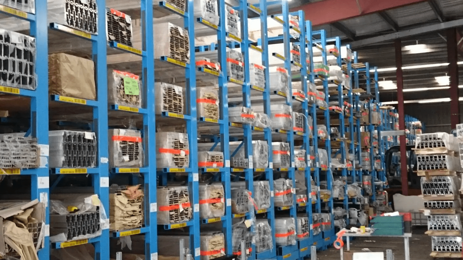 lots of profiles in a warehouse