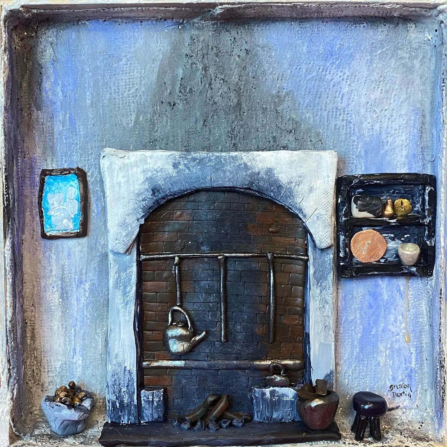 Framed Fireplace (Bosca Beag na Scéalta) by Sharon Devlin