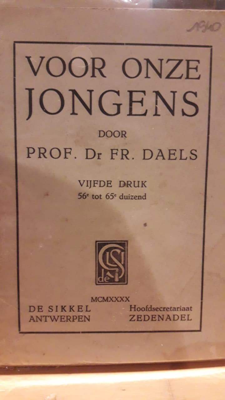 Brochure professor Frans Daels - Voor onze jongens - 1940 / 62 blz