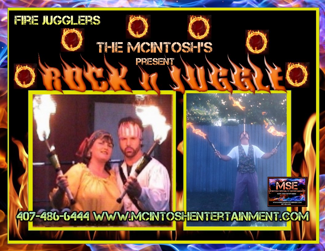 Fire Juggling Entertainers. Main Stage Acts, Events, Theme Parks. www.mcintoshentertainment.com