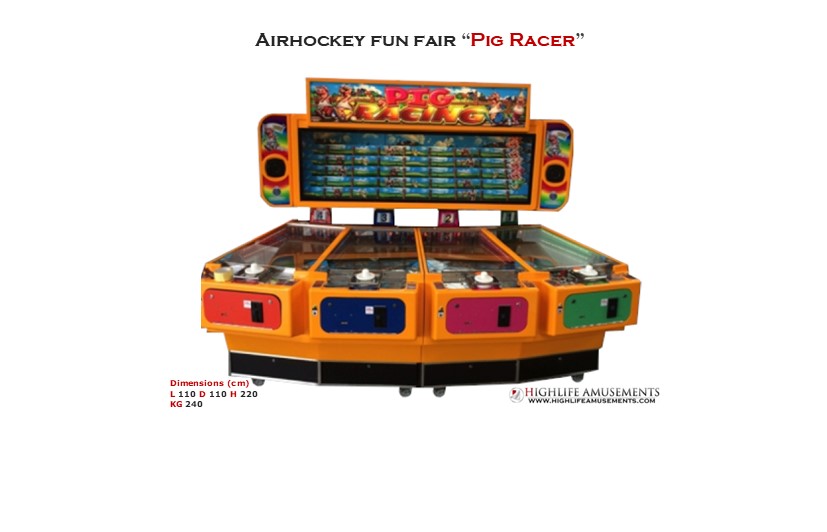 Rental Airhockey Fun fair "Pig racer"