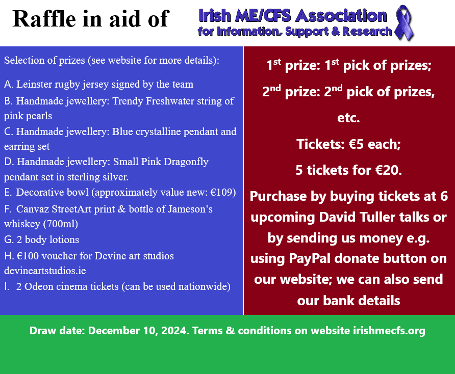 Raffle in aid of the Irish ME/CFS Association