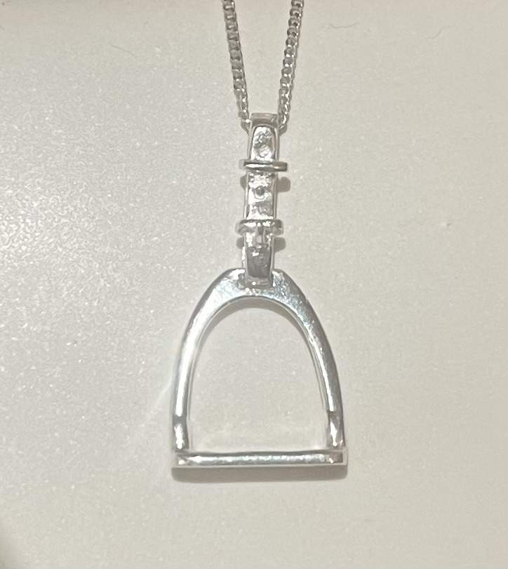 ‘The George’ stirrup pendant on chain