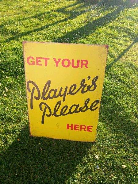 Players Large Tin Sign